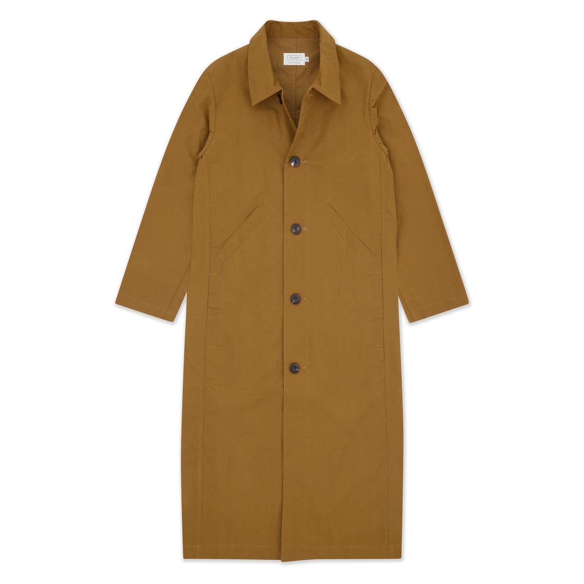 Men's Dry Waxed Duster Coat in Breen