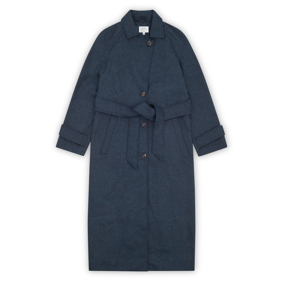Woollen Coat in Blue Marl