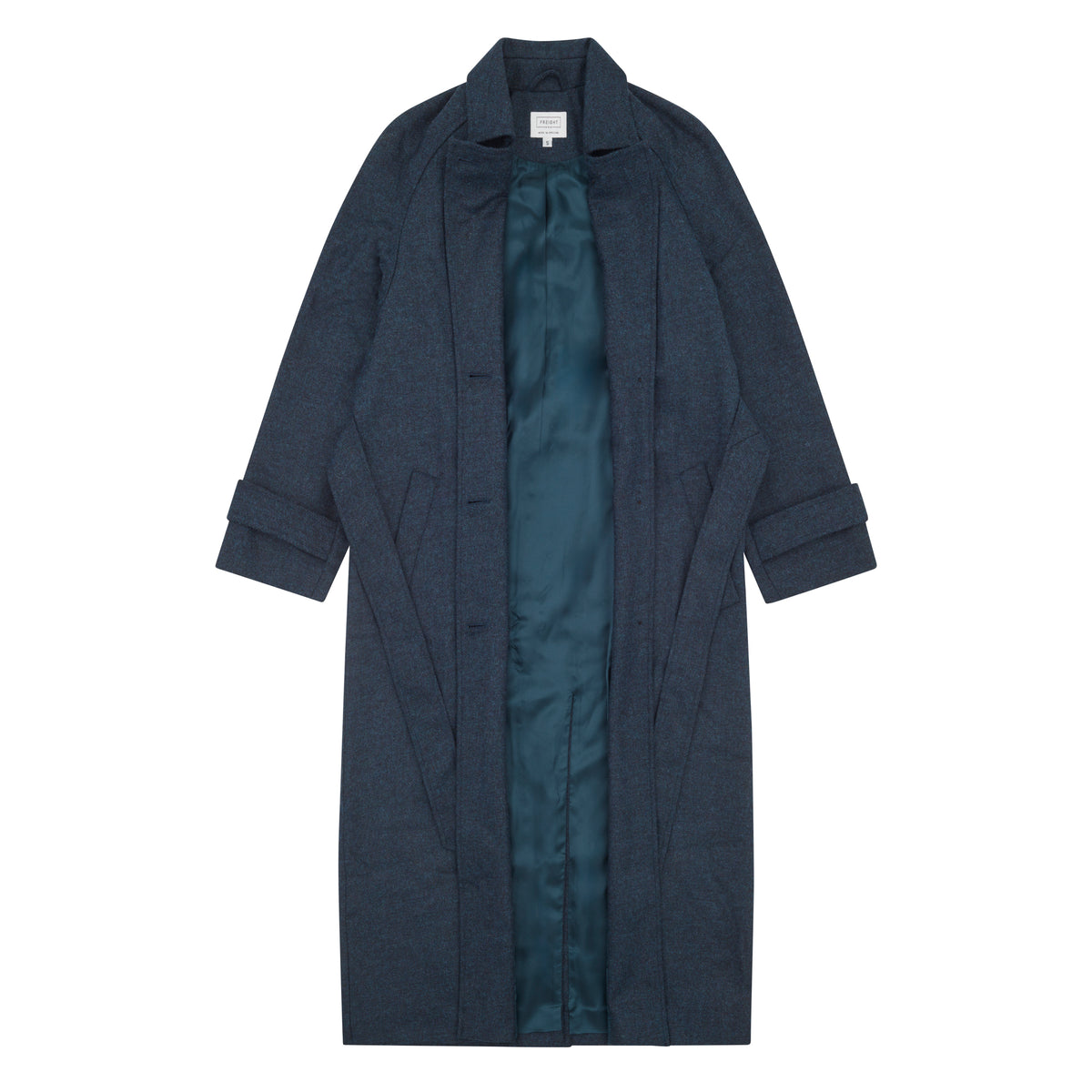 Woollen Coat in Blue Marl