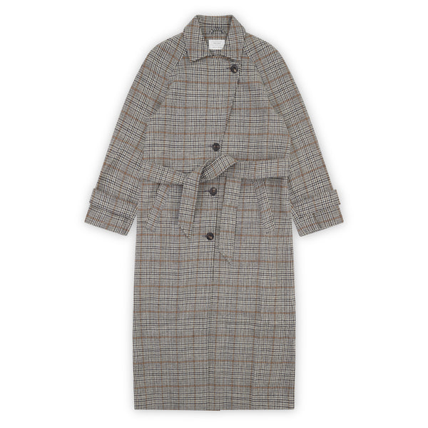 Woollen Coat in Check