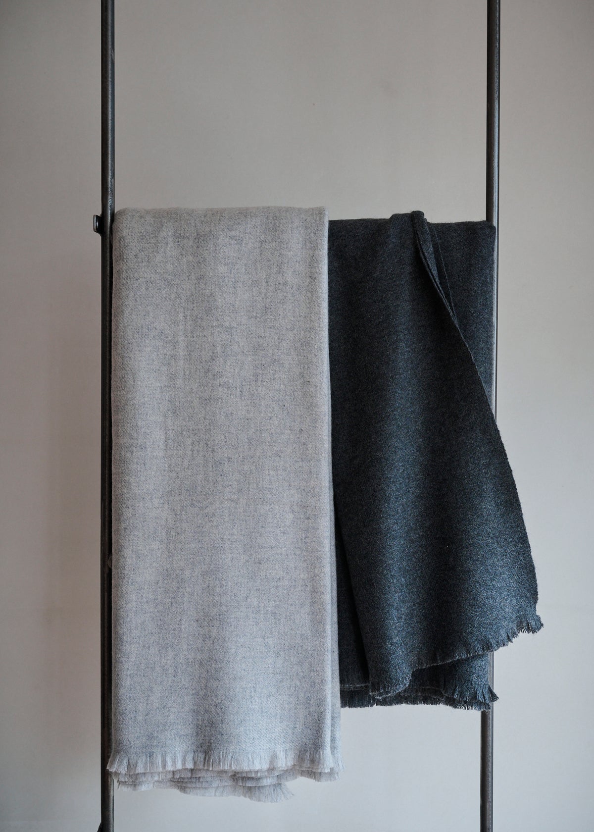Undyed Hand-Loomed Cashmere Bed Blankets