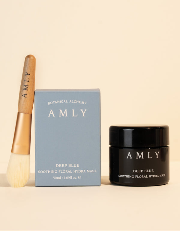 Deep Blue Floral Hydra Mask