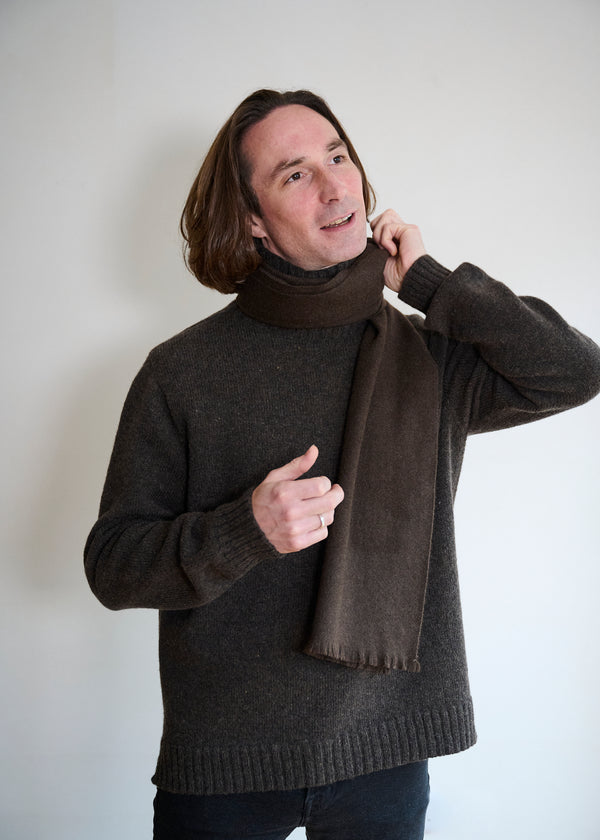 Undyed Hand-Loomed Yak Scarf