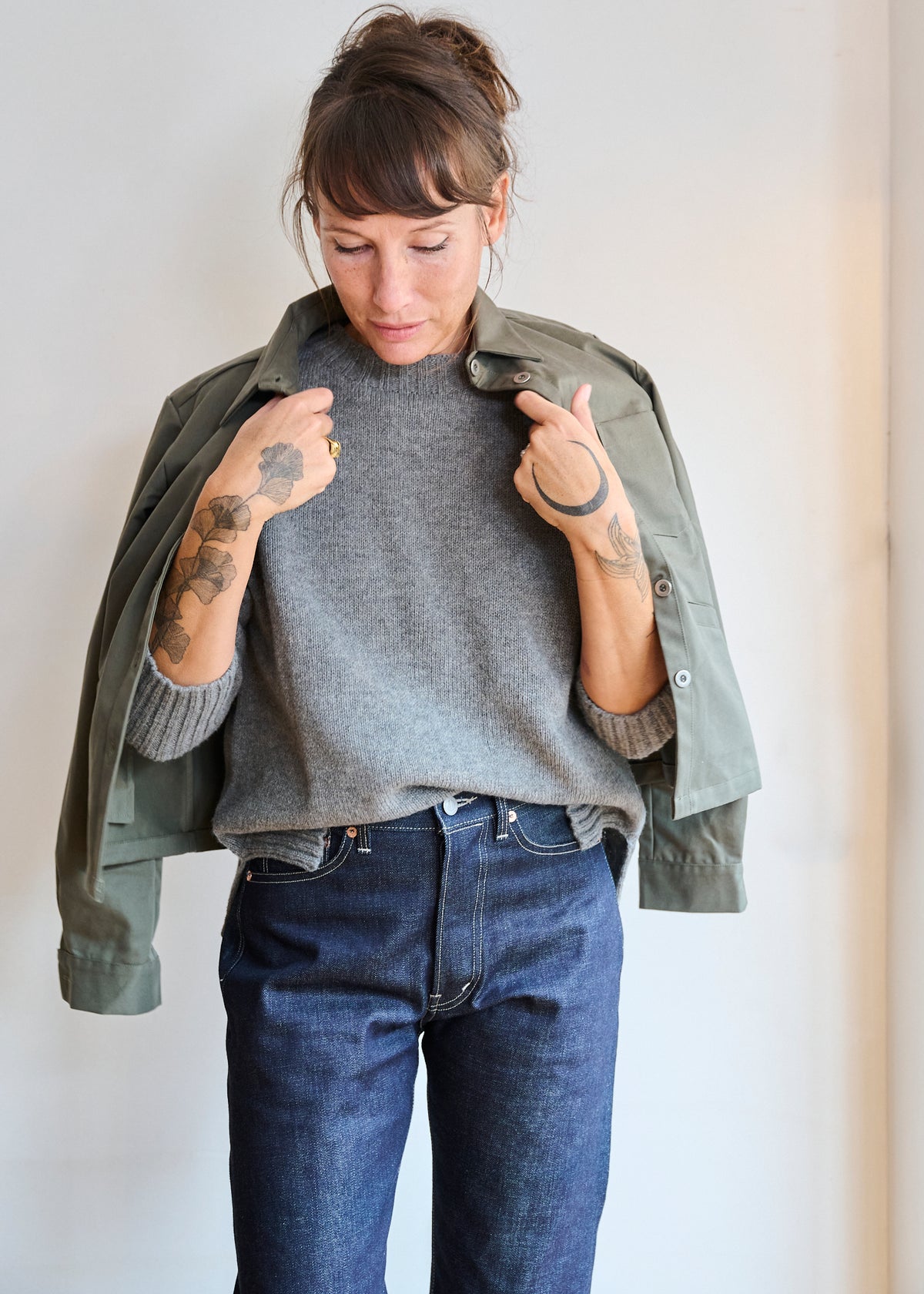 Cotton Drill Jacket in Lovat