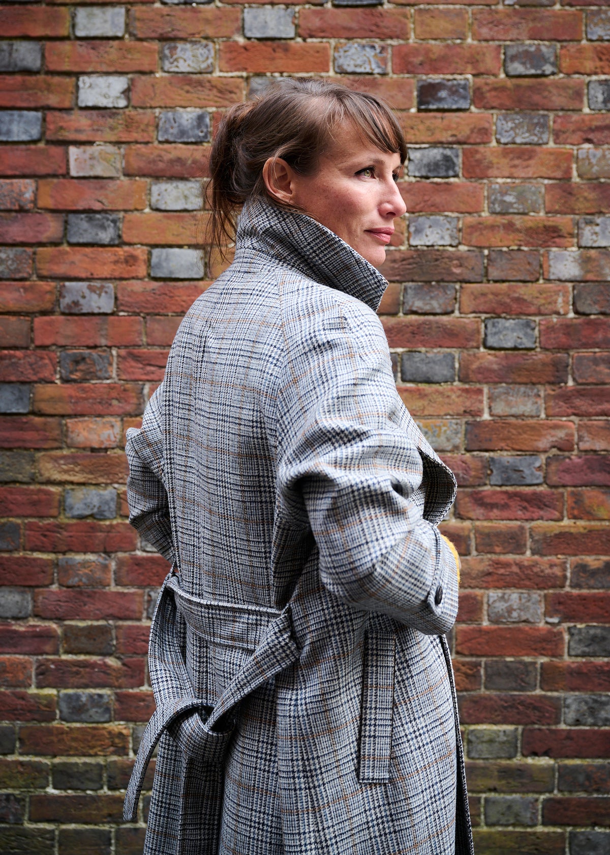Woollen Coat in Check