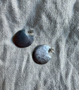 Silver Hammered Disc Earrings