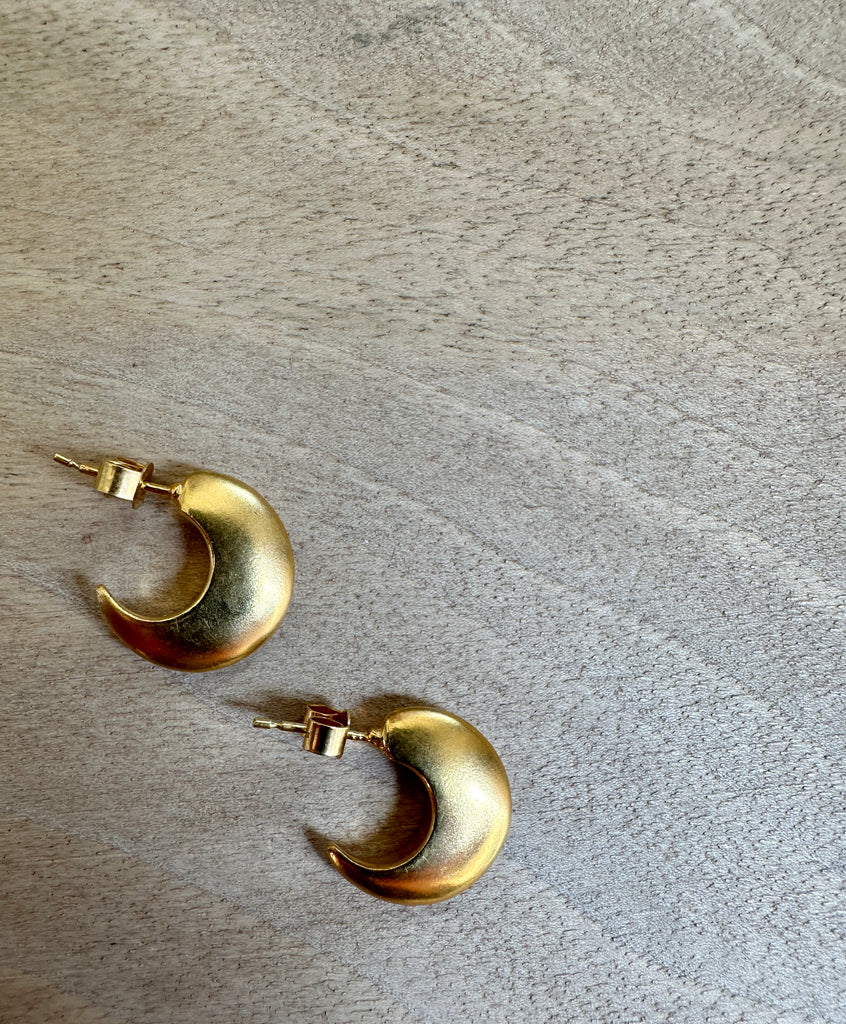 Gold Vermeil Hook Hoop Earrings