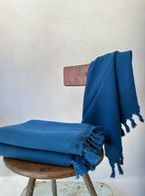 Hand-Loomed Towels in Indigo Blue
