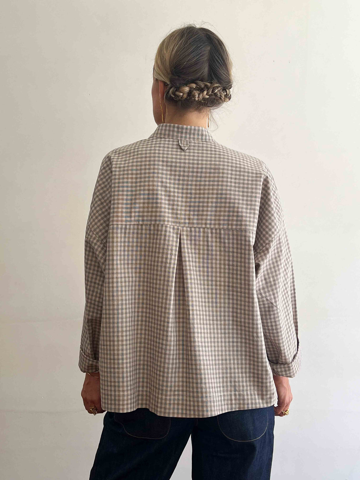 Overshirt in Japanese Check cotton