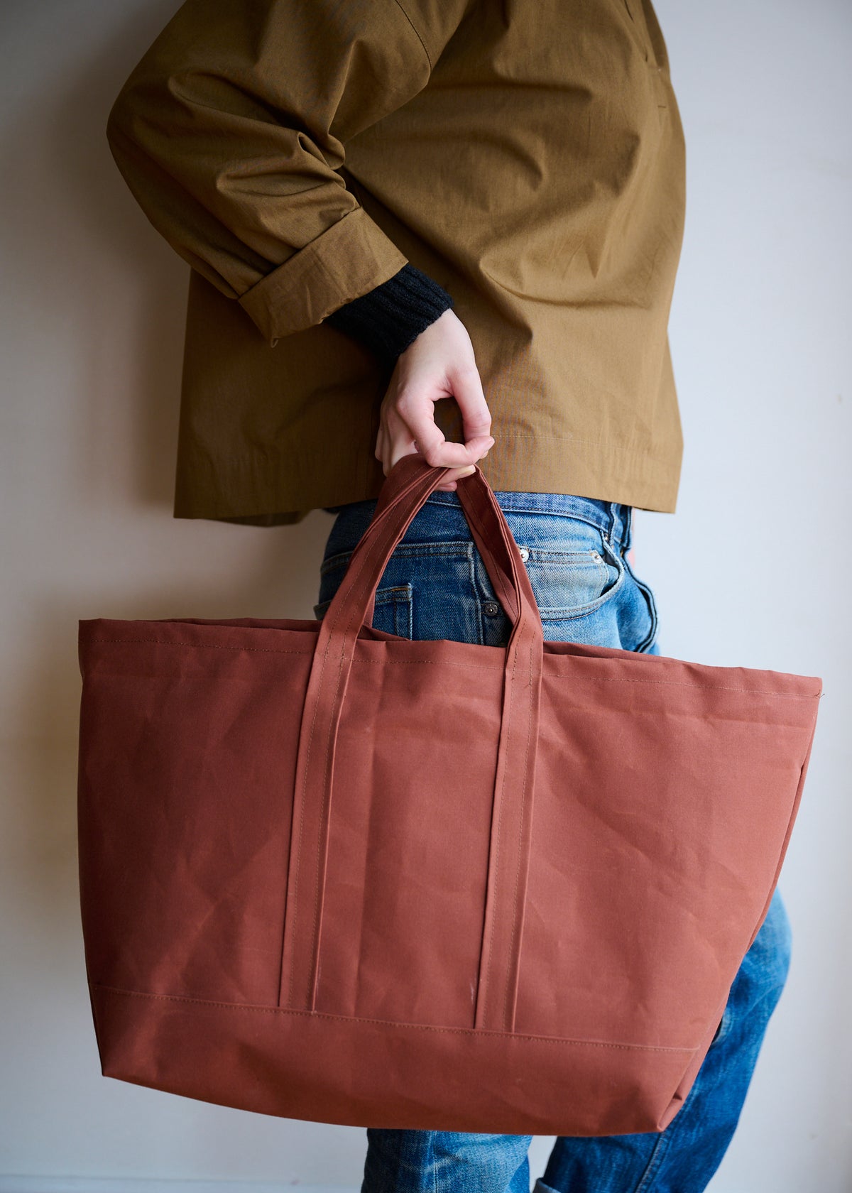 Shopper Bag in Awning Red