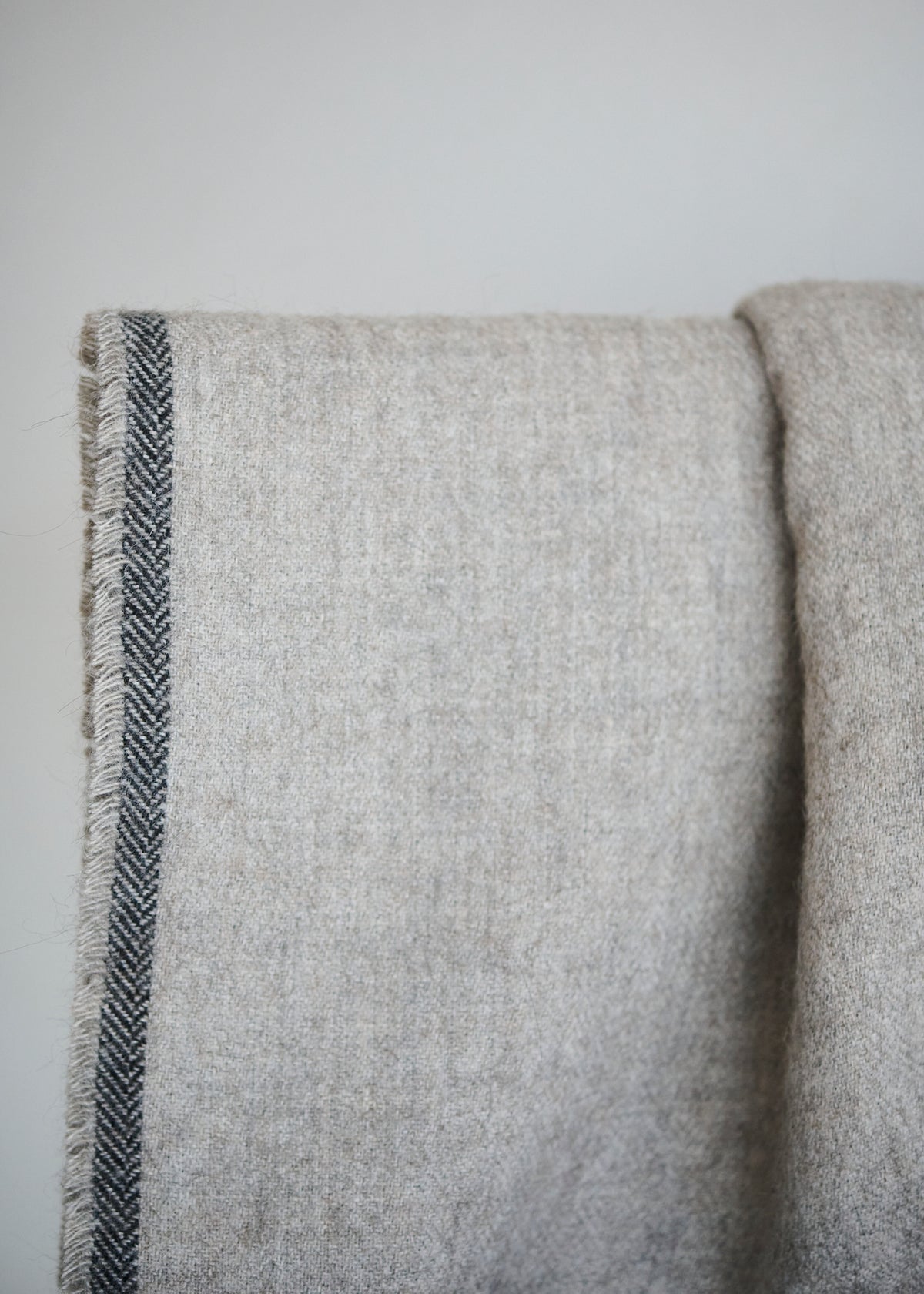 Undyed British Alpaca Blanket in Mid Grey