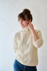 Unisex Cable Knit Wool Cashmere Mix Jumper