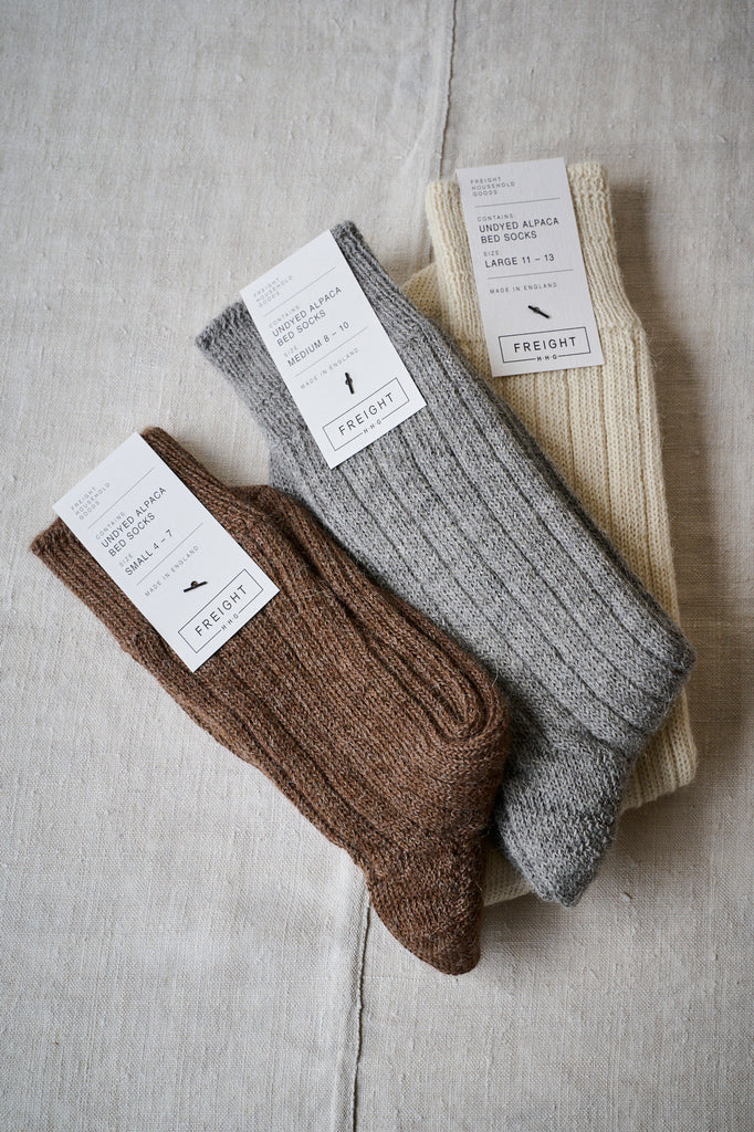 Alpaca Socks in natural undyed colours