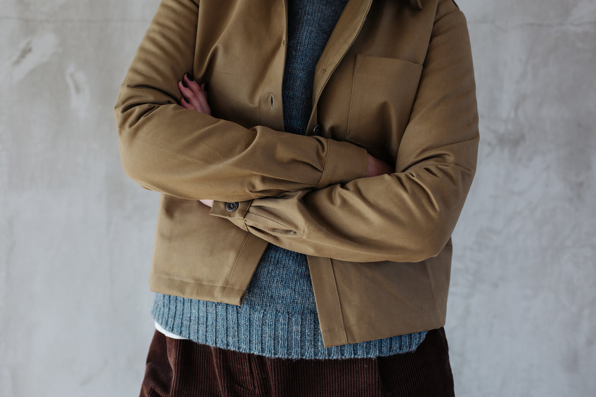 Cotton Drill Jacket in Khaki