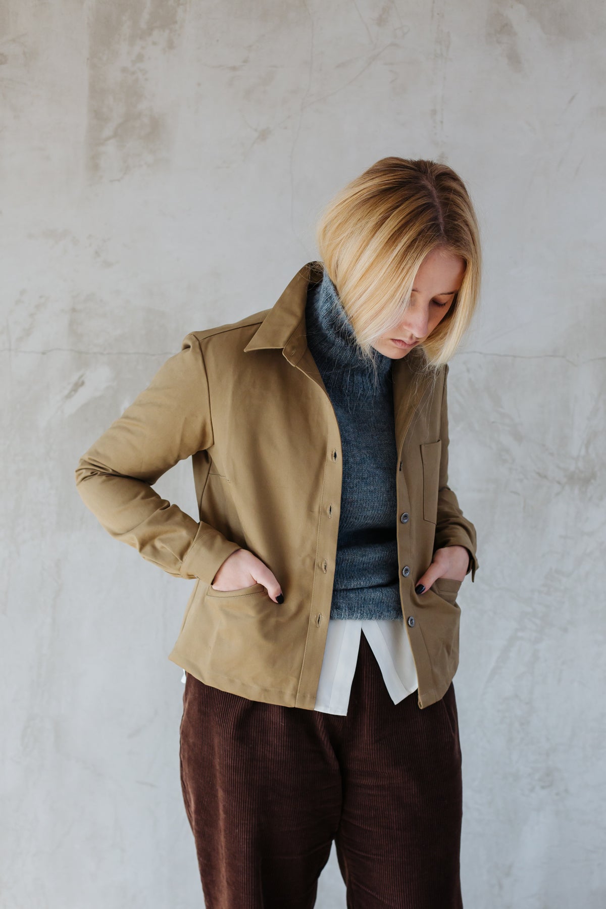Cotton Drill Jacket in Khaki