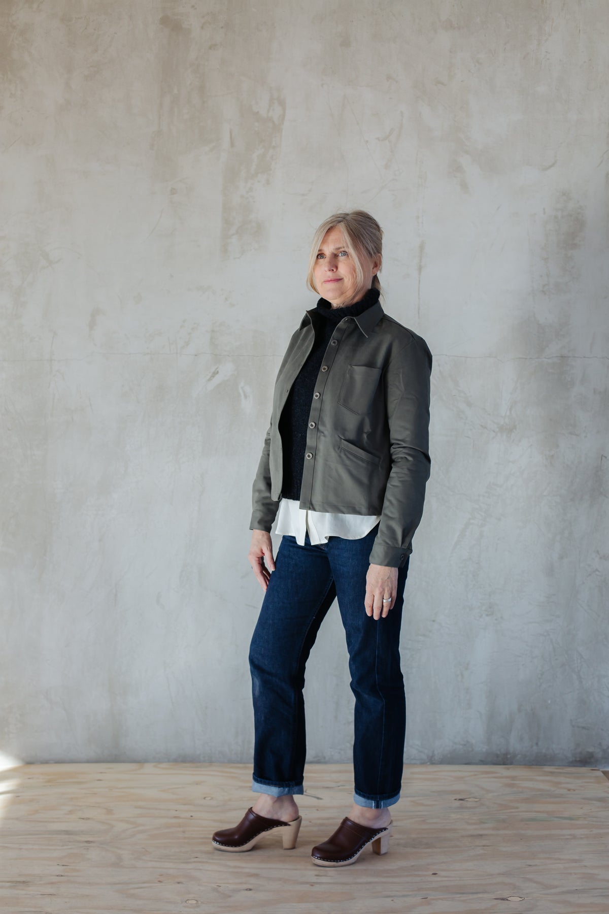 Cotton Drill Jacket in Lovat