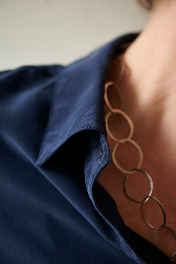 Silver Necklaces with Oval Links