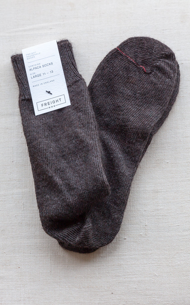 Brown alpaca socks