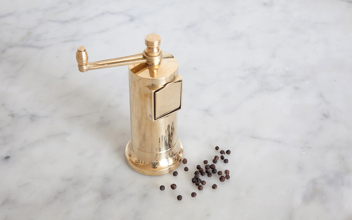 Brass pepper mill