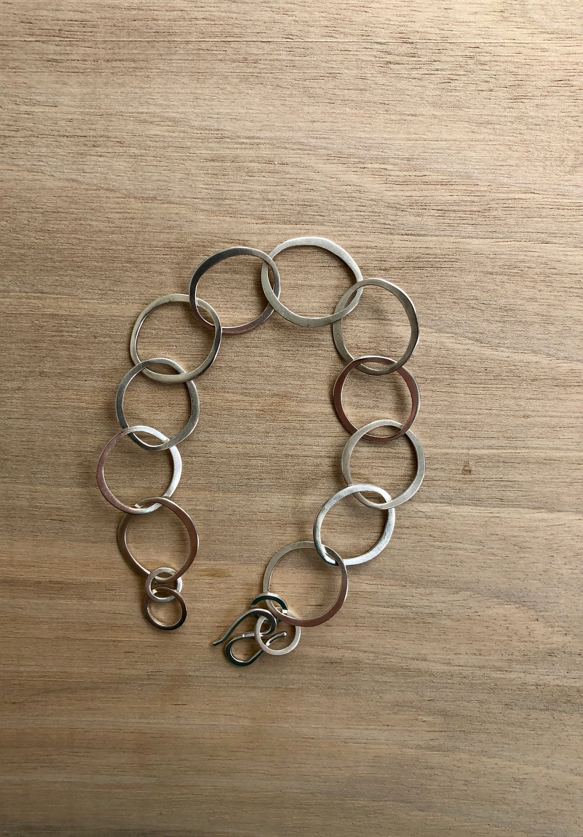 Silver Bracelet with Oval Links