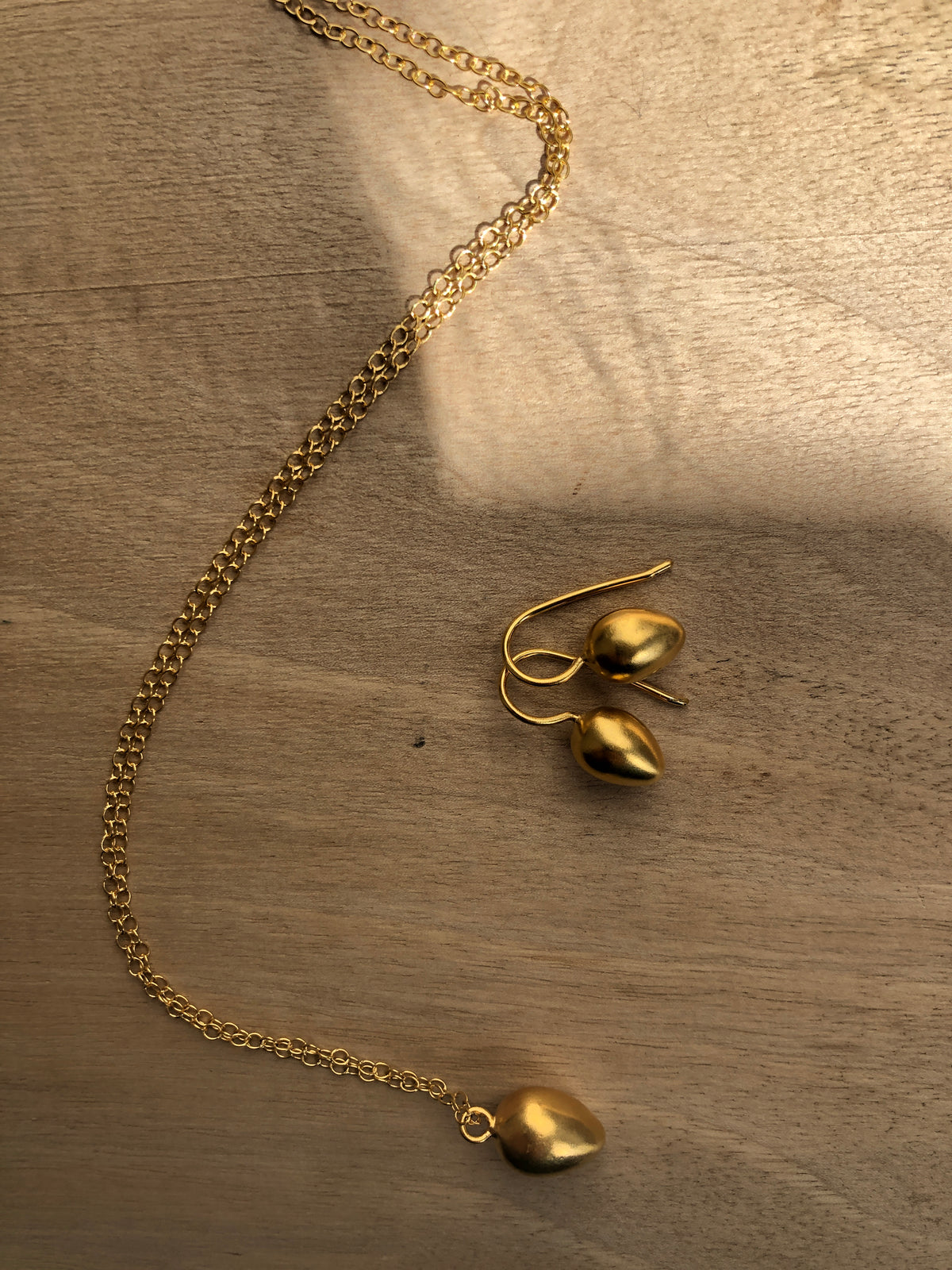 Gold Vermeil Egg Earrings
