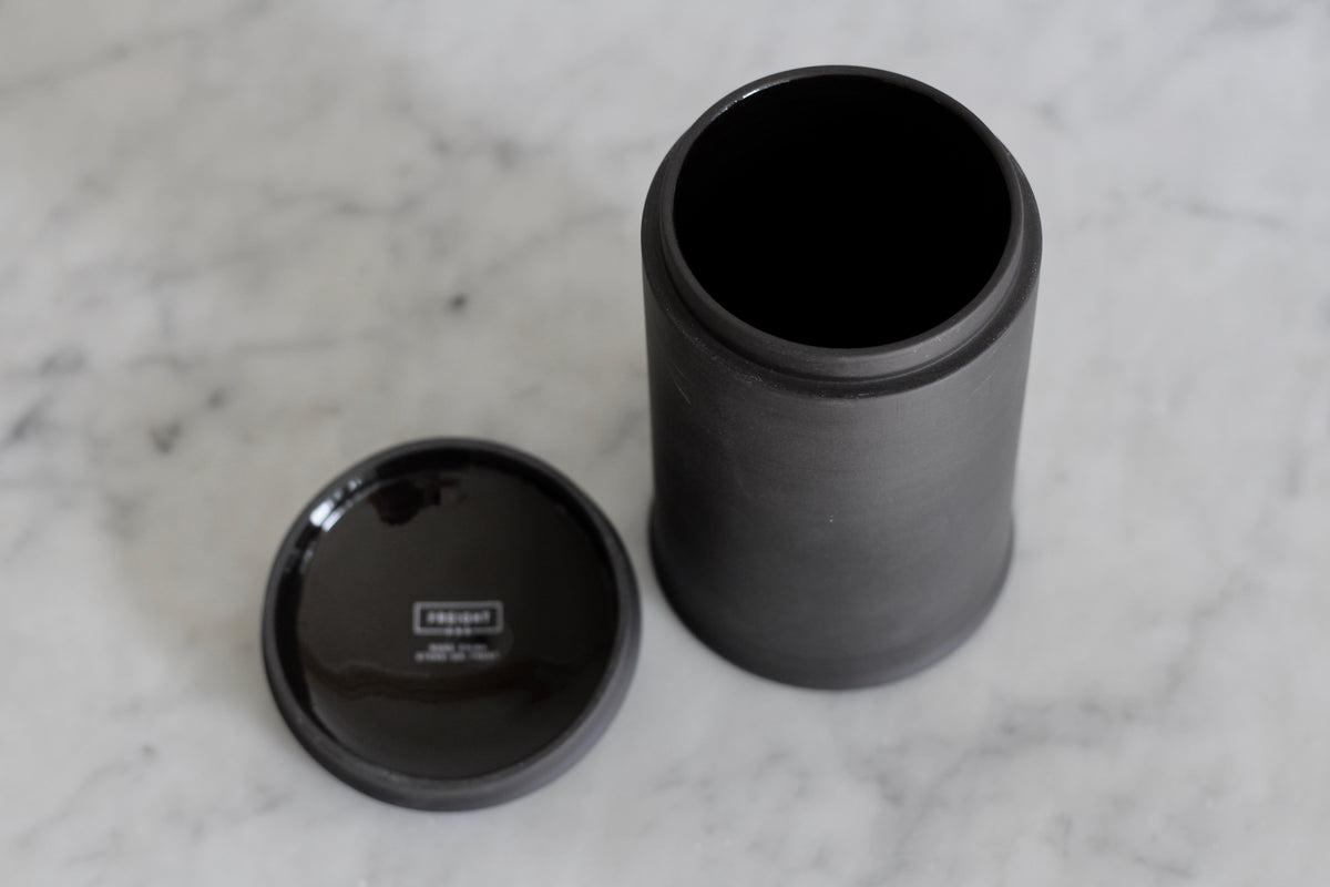 Storage Jars in Black Stoneware