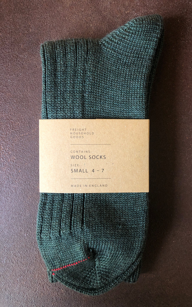 Green Wool Socks made in England