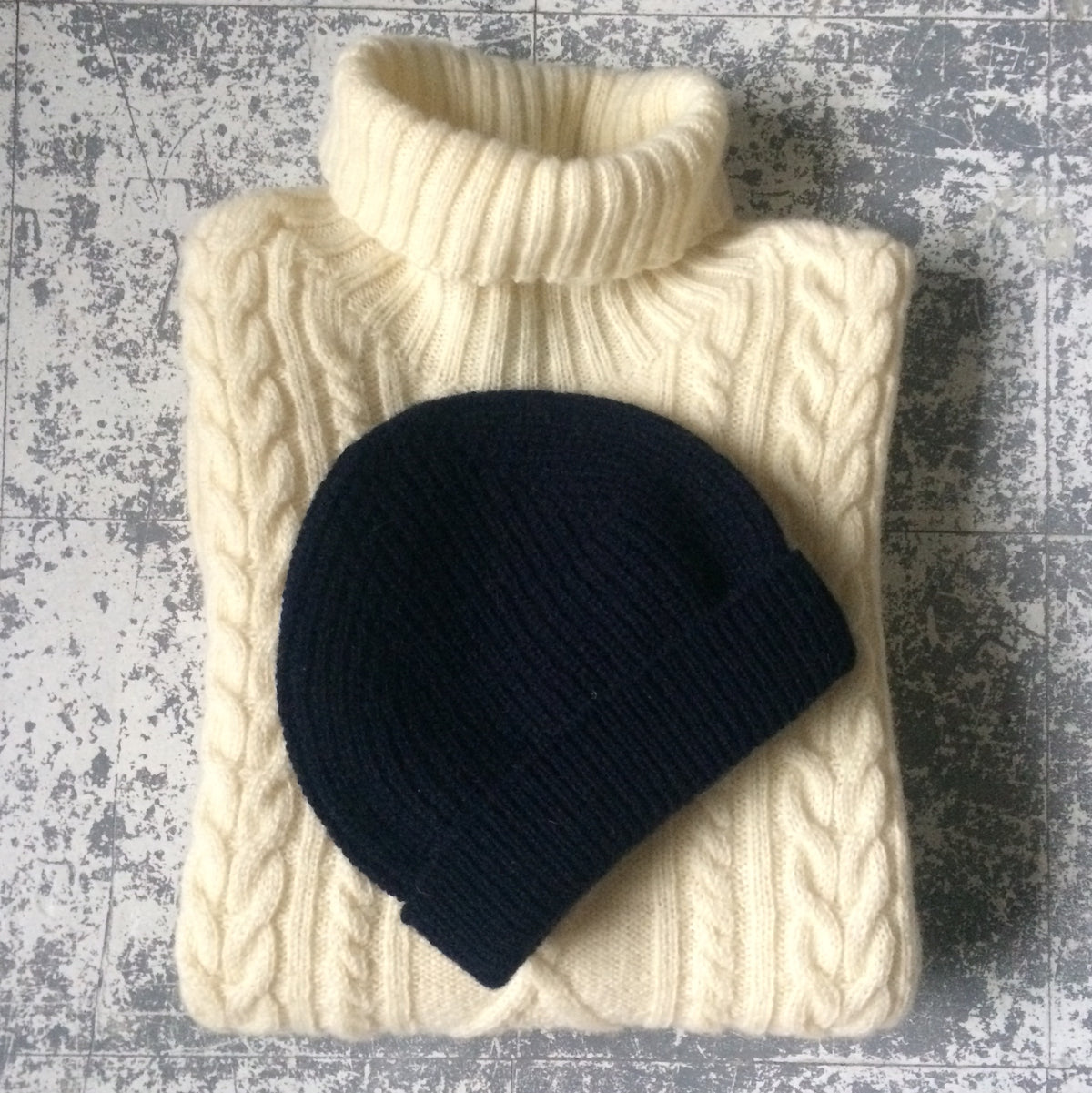 Fisherman Knit Beanie Hat