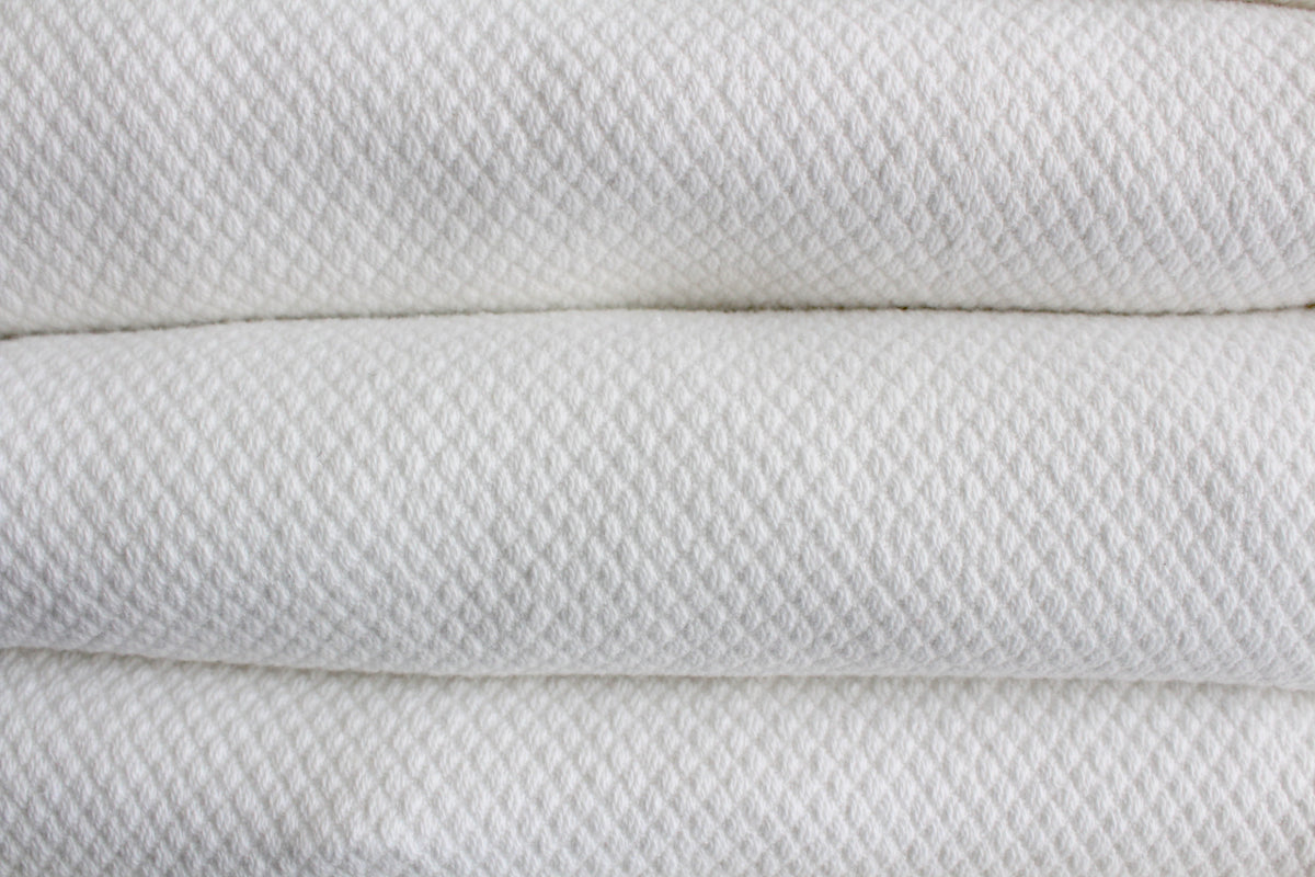 Hand-Loomed Towels in White