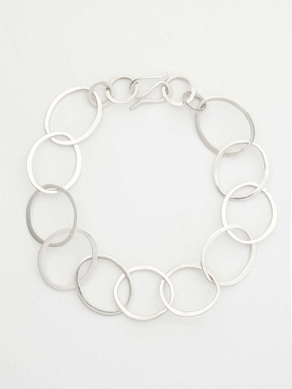 Silver Bracelet with Oval Links