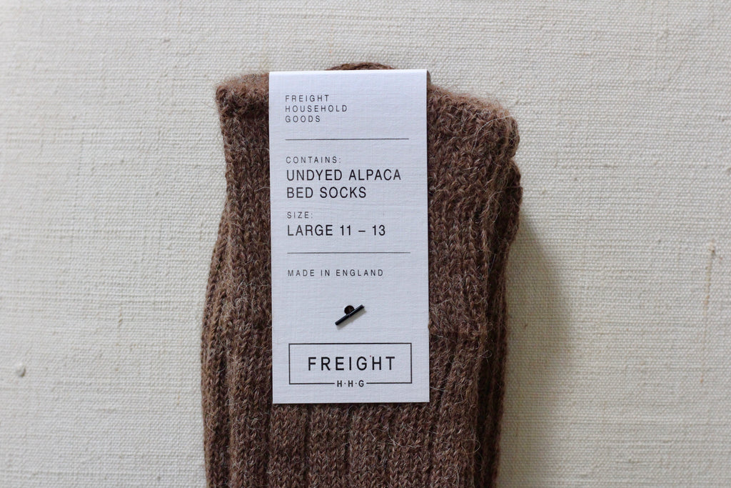 Brown Alpaca Socks Undyed