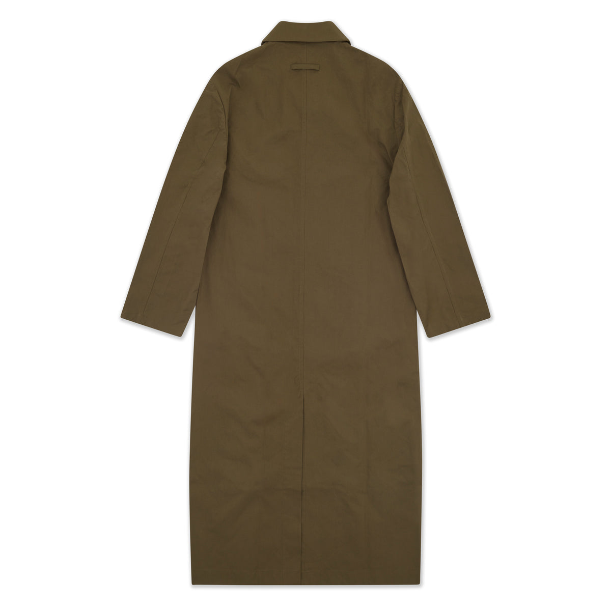 Men's Dry Waxed Duster Coat in Khaki Brown
