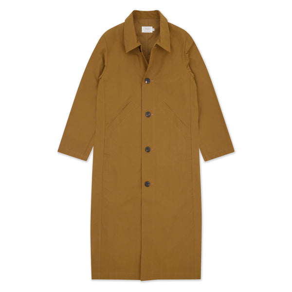 Men's Dry Waxed Duster Coat in Breen
