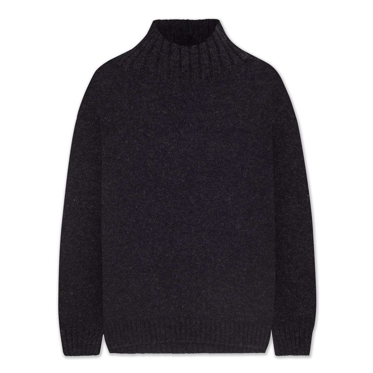 Men's Roll Neck Lambswool Plain Knit Jumper