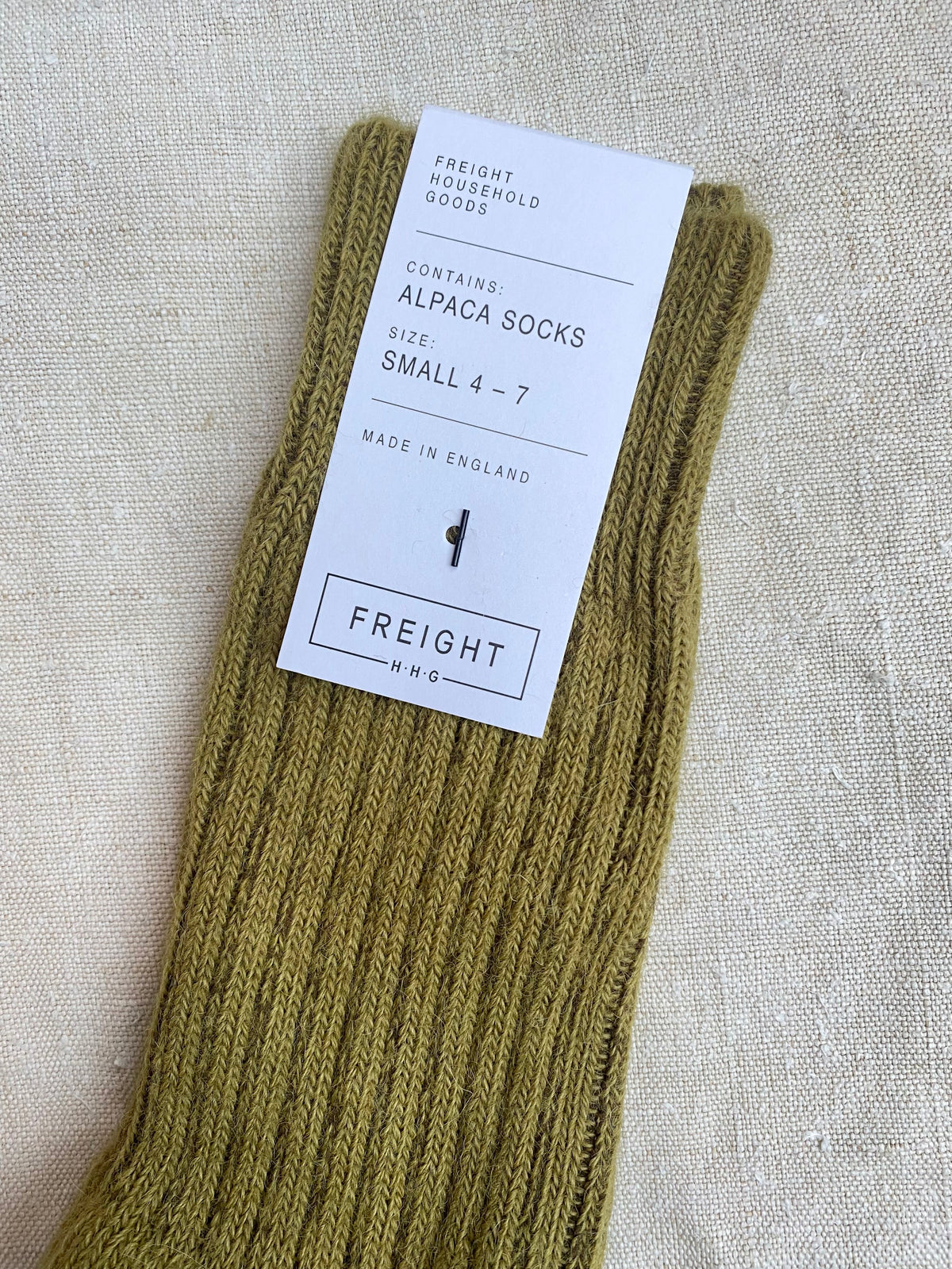 Alpaca Cushion Sole Socks in Greengage