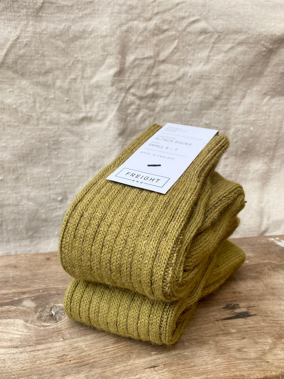 Alpaca Cushion Sole Socks in Greengage