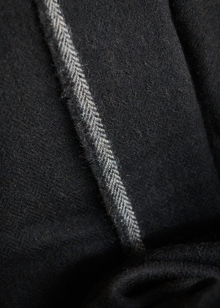 Undyed British Alpaca Blanket in Bitter Chocolate Brown