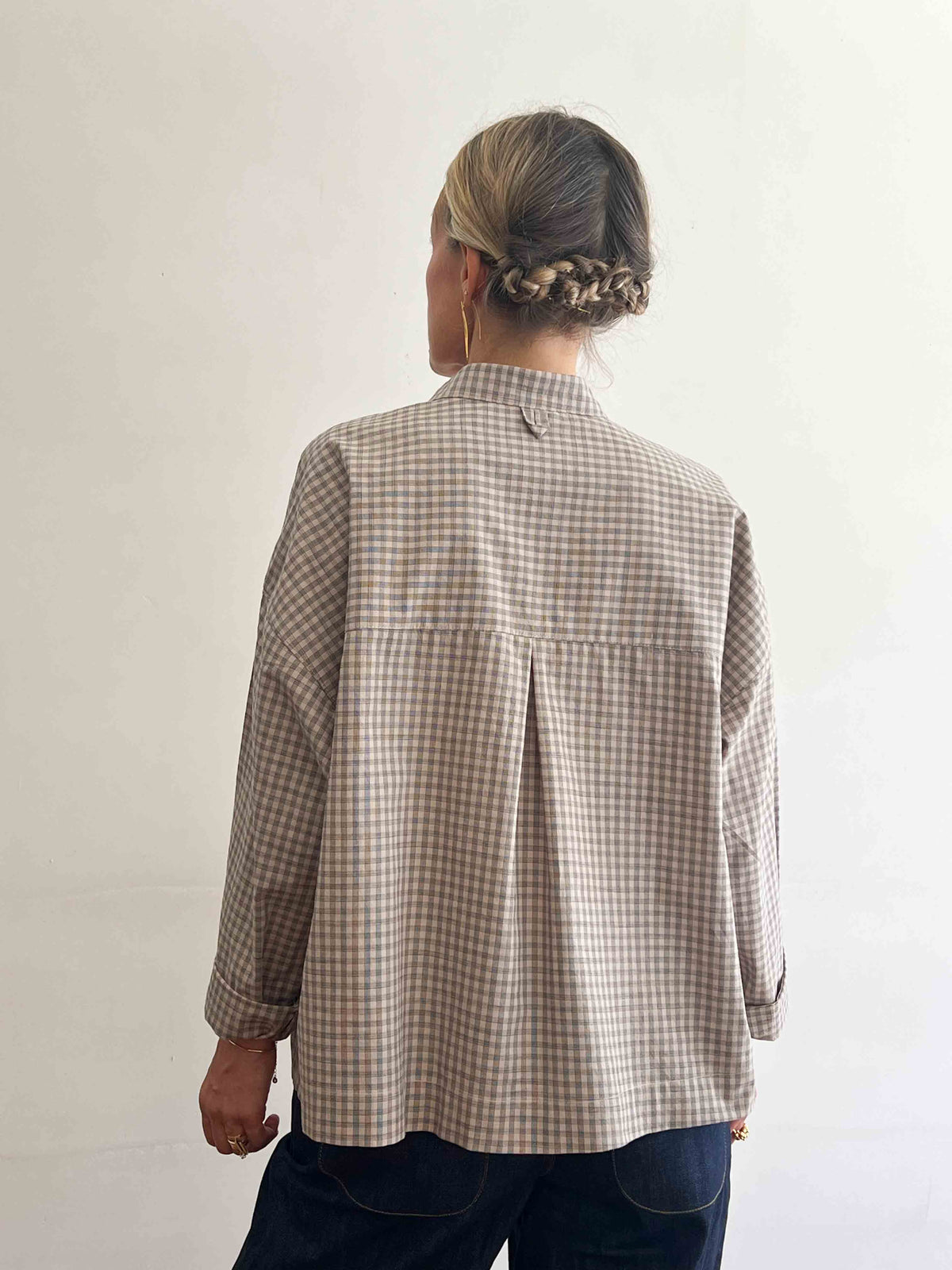Overshirt in Japanese Check cotton