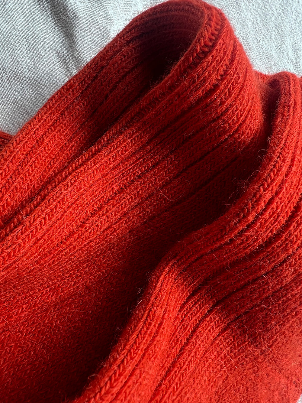 Unisex Alpaca Cushion Sole Socks in Burnt Orange