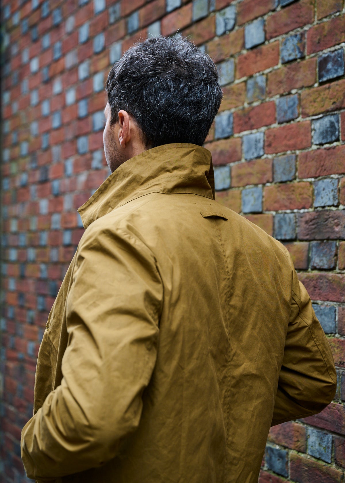 Men's Dry Waxed Duster Coat in Breen