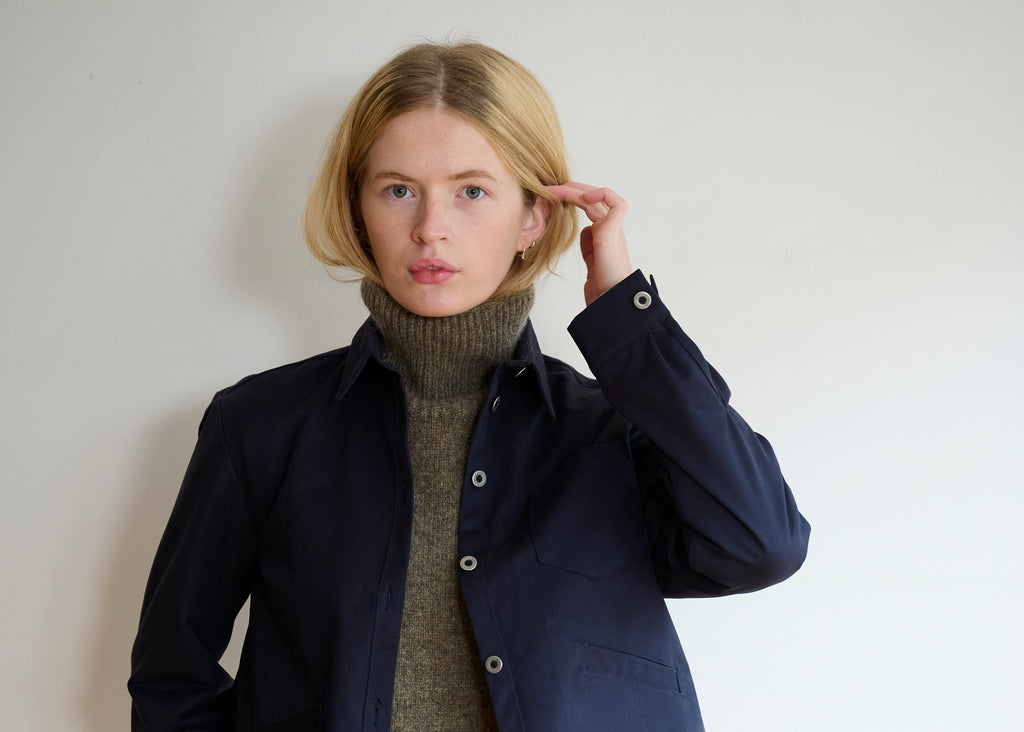 Cotton Drill Jacket - Navy