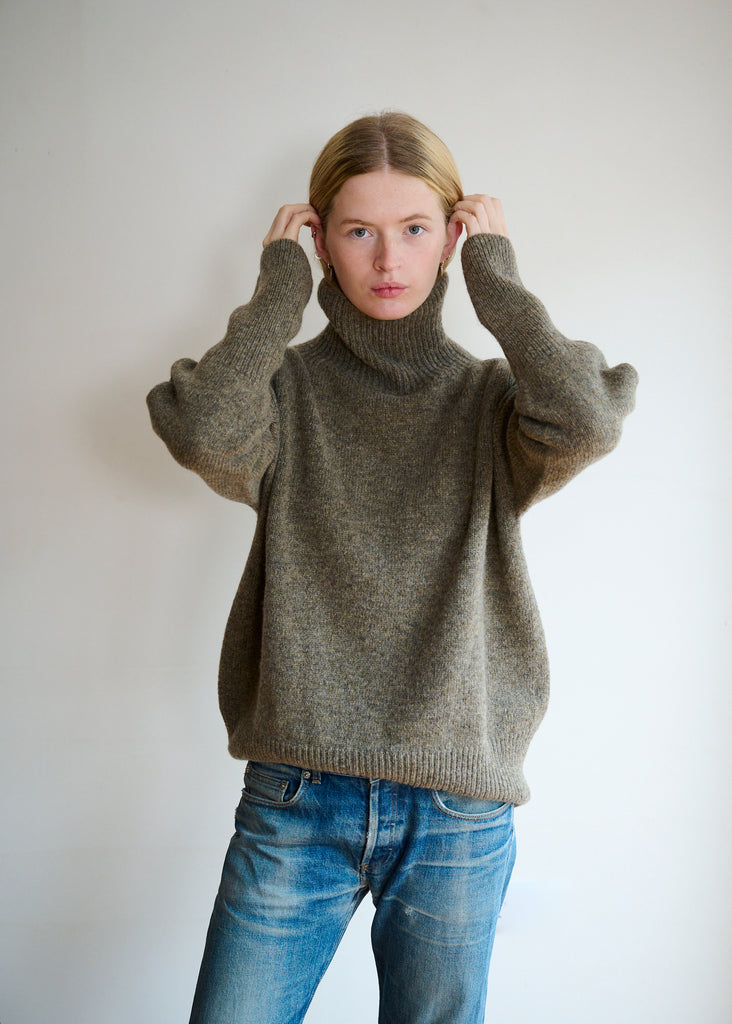 Womens lambswool drop shoulder jumper