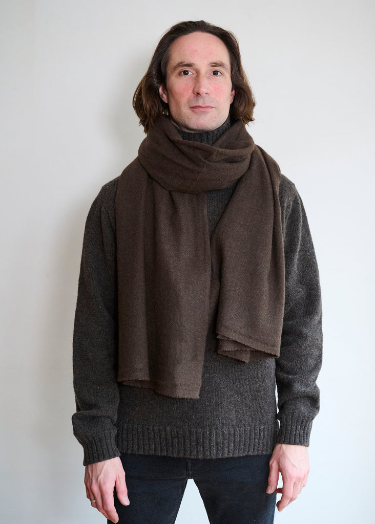 Undyed Hand Loomed Yak wool Scarf