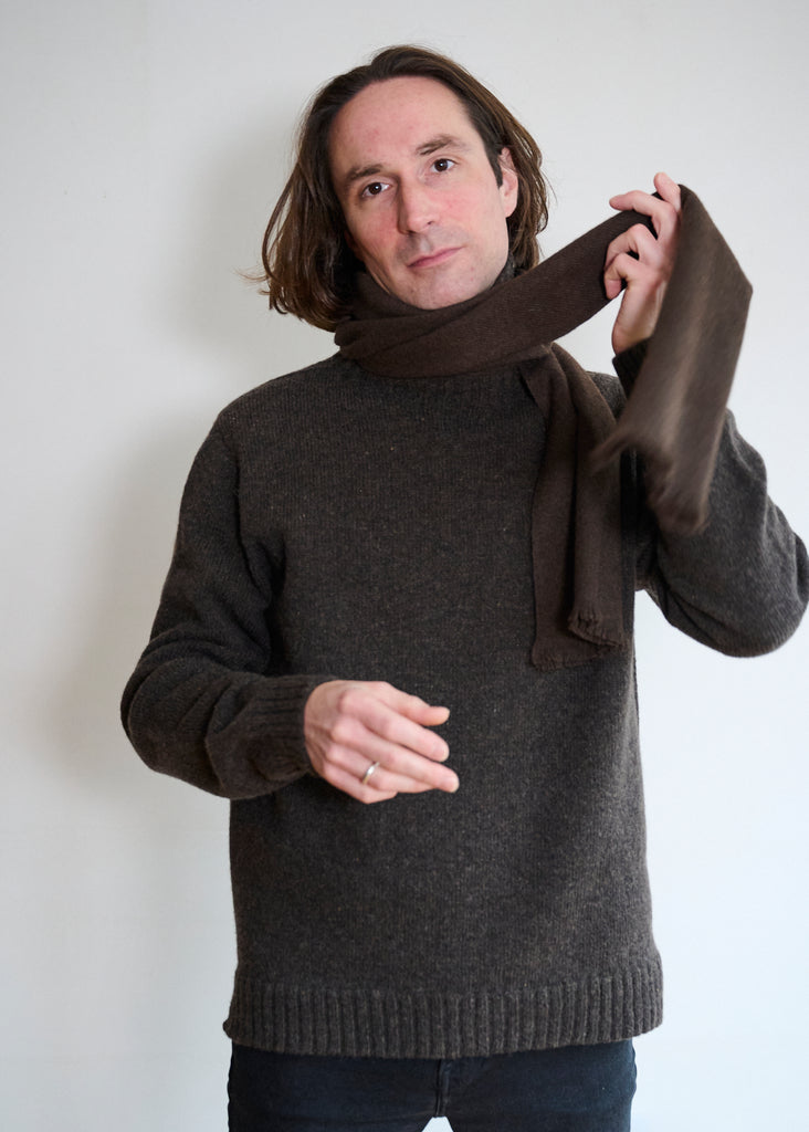 Undyed Hand Loomed Yak wool Scarf