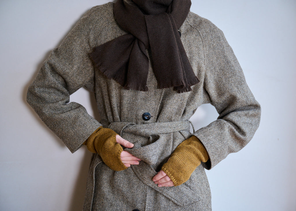 Undyed Hand Loomed Yak wool Scarf