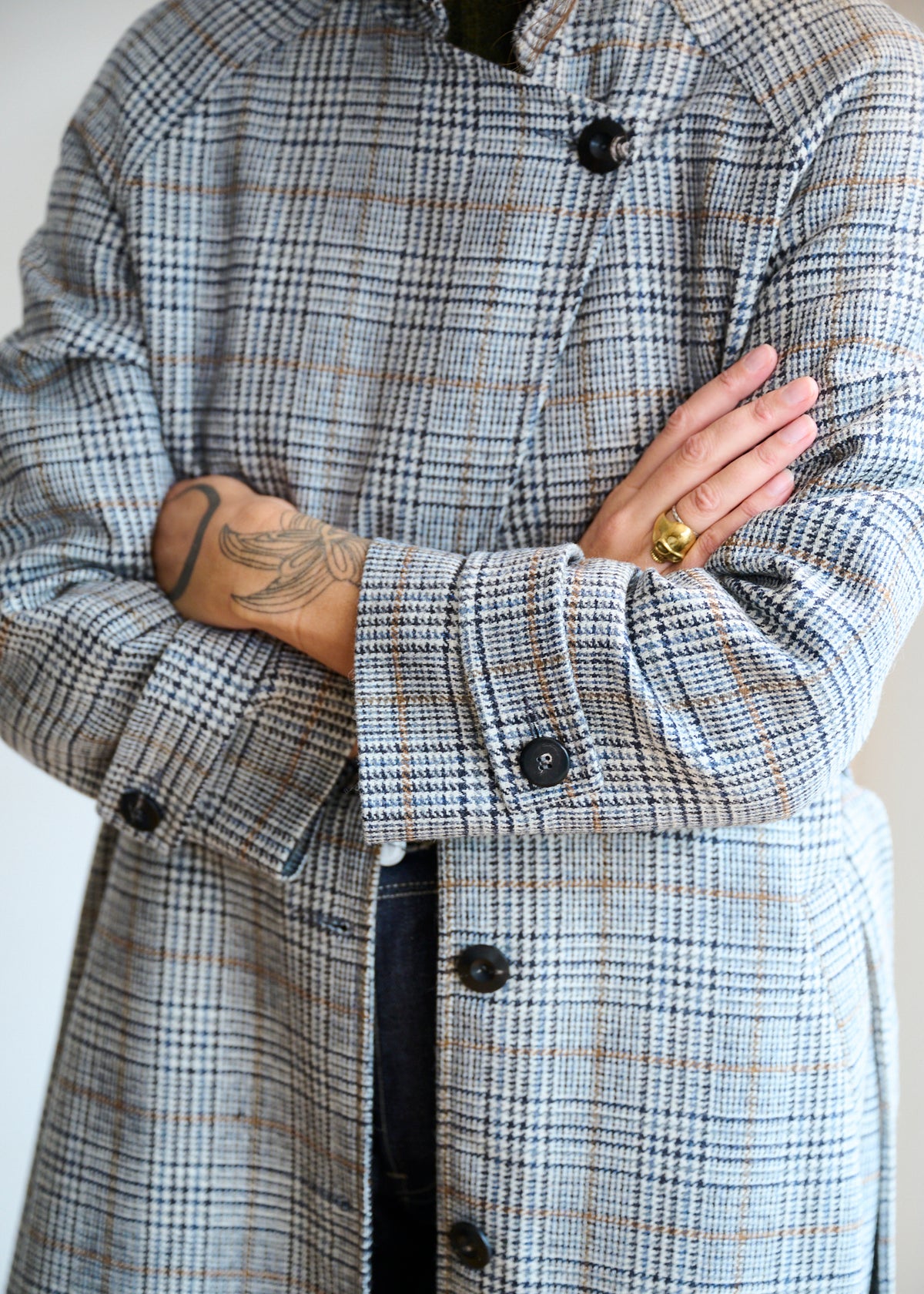 Woollen Coat in Check