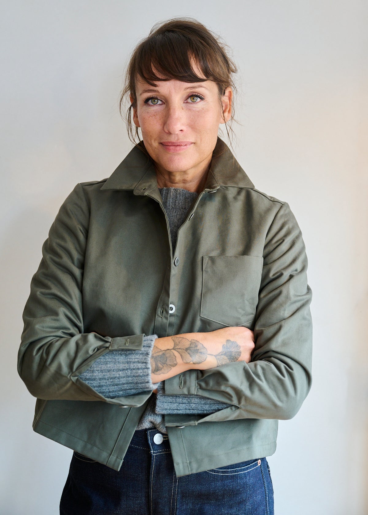 Cotton Drill Jacket in Lovat