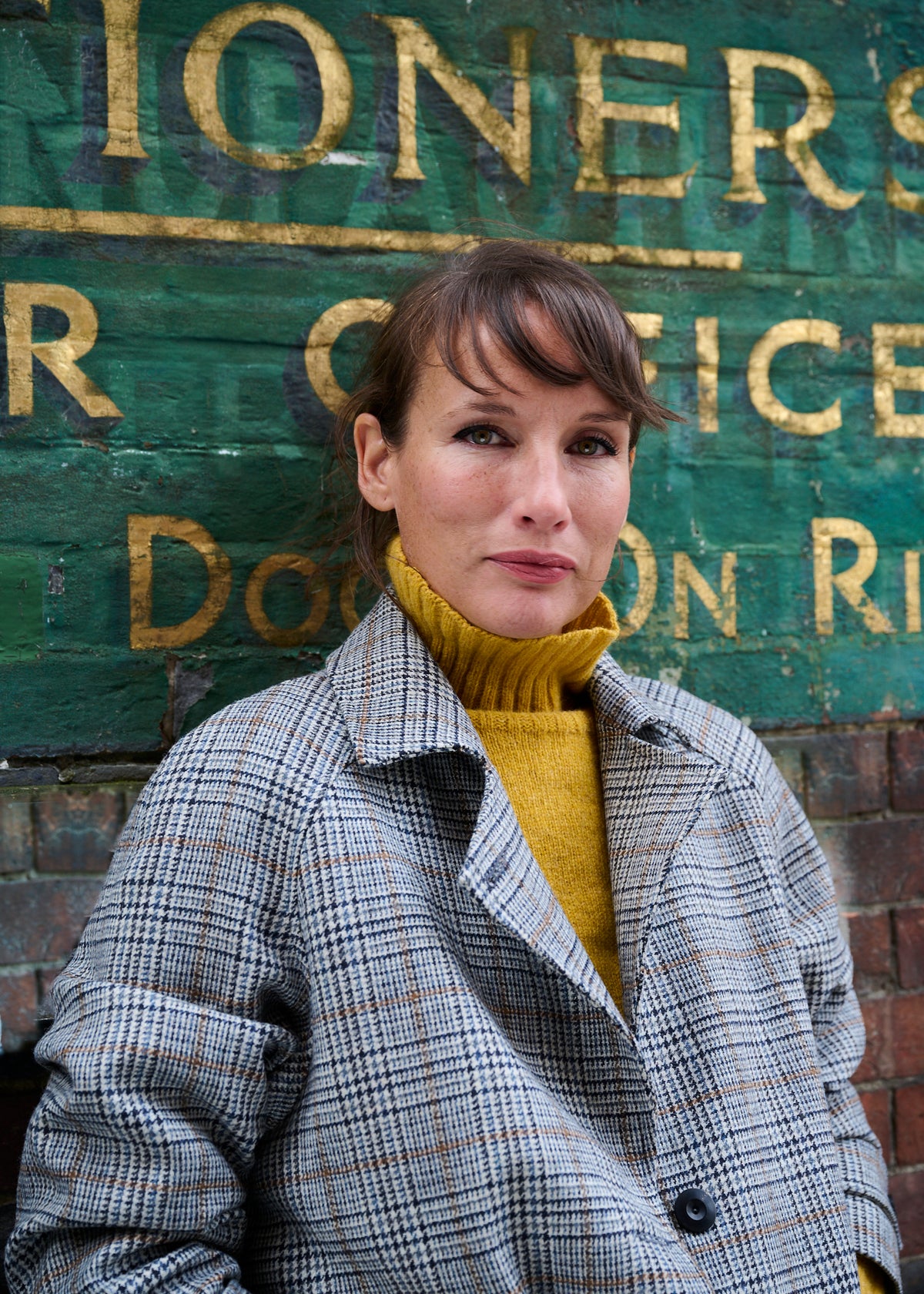 Woollen Coat in Check