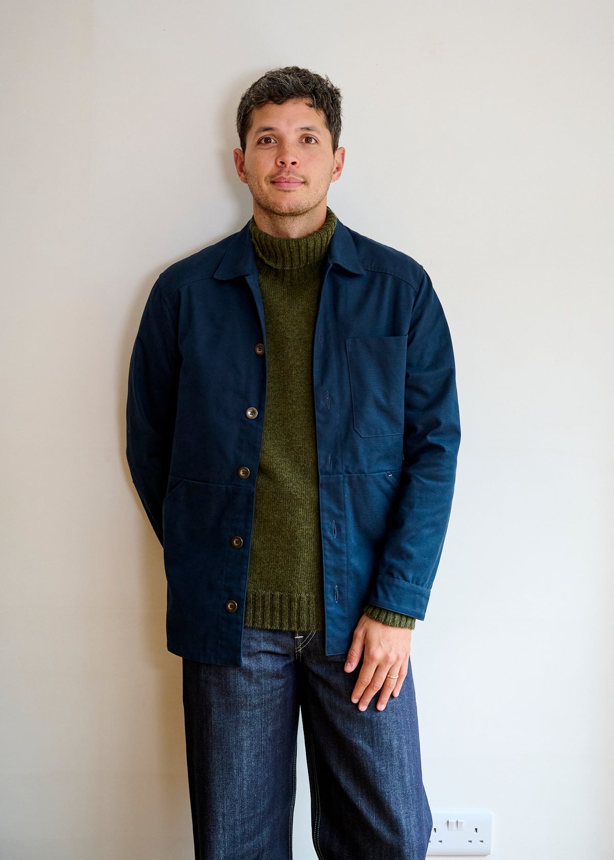 Men's Canvas Jacket in Dark Navy