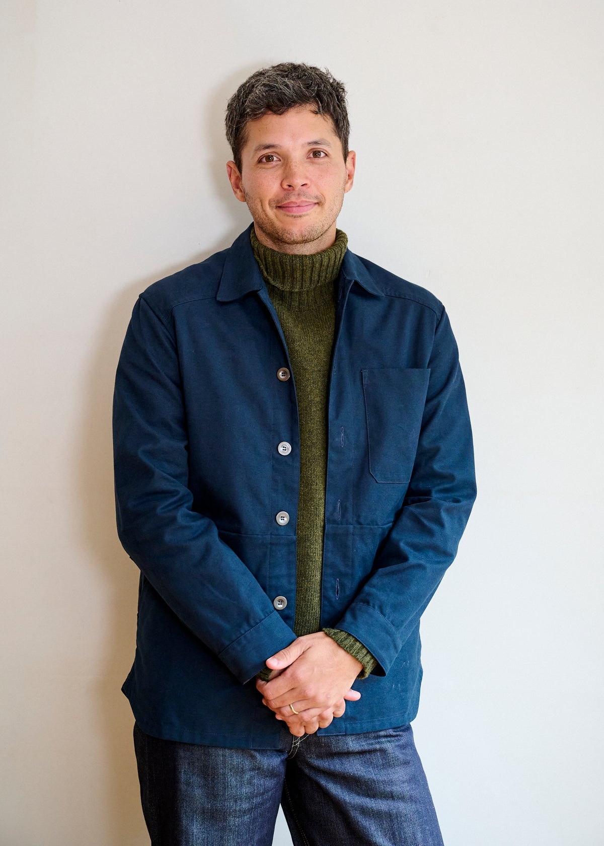 Men's Canvas Jacket in Dark Navy